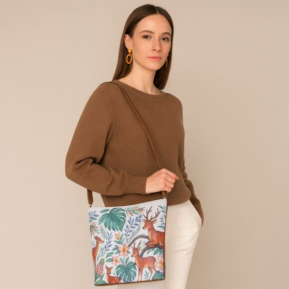 Printed Leather Crossbody Bag –Sling & Over the Shoulder Bag for Women-Daily Use - Picture 2 of 10